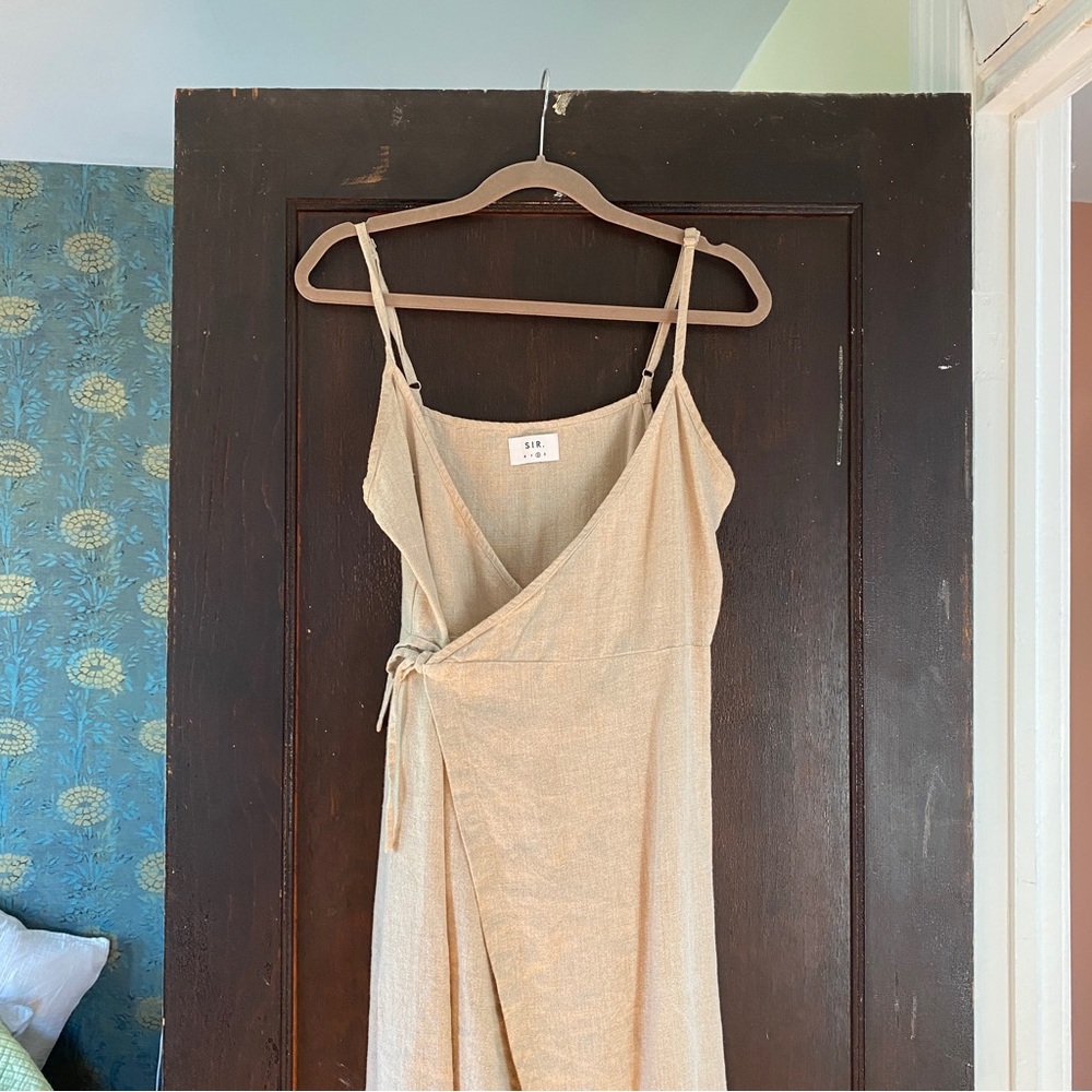 Gigi Wrap Dress Beige